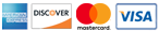 Credit Card Options - Visa, MasterCard, Discover